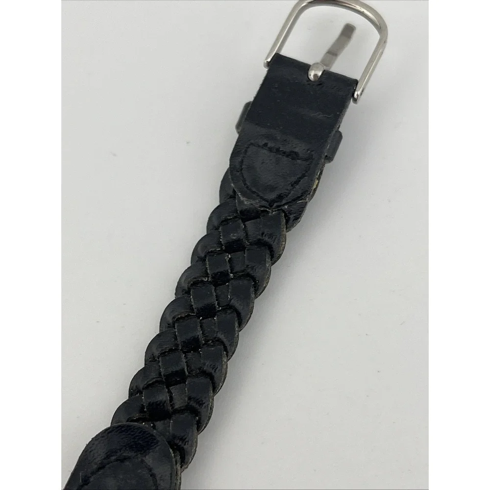 White Stag Watch Women 23mm Case Black Braided Band Blue Dial- New Battery‎